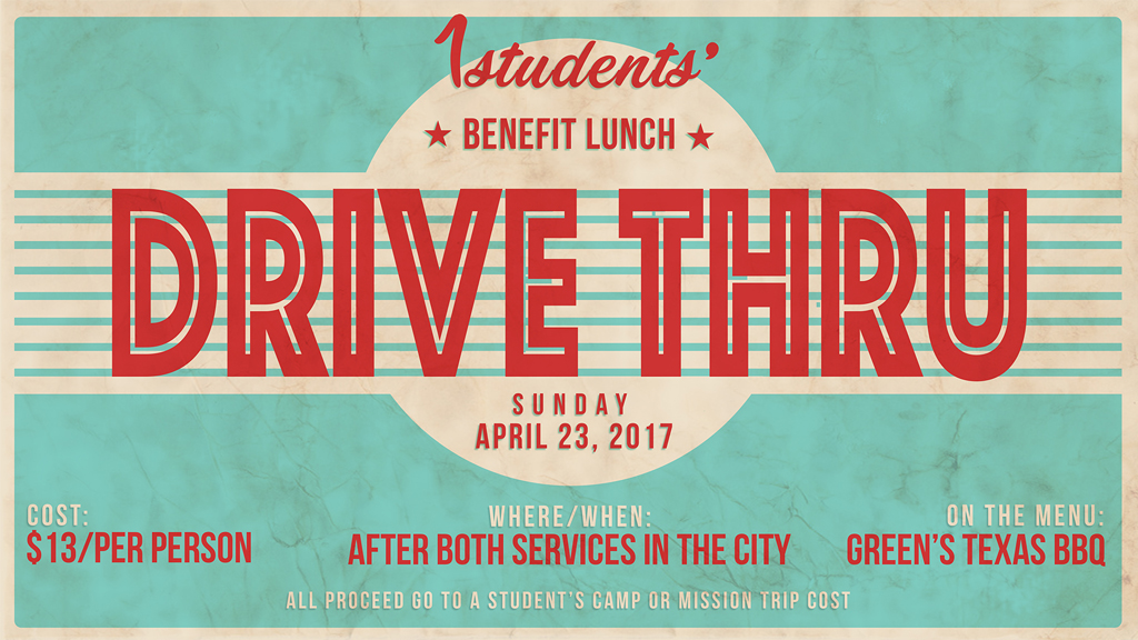 Drive Thru Benefit Lunch